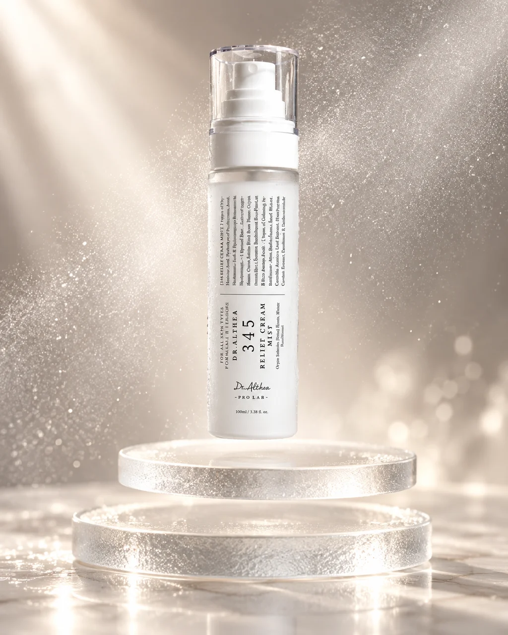 345 Relief Cream Mist — mise en scène du soin